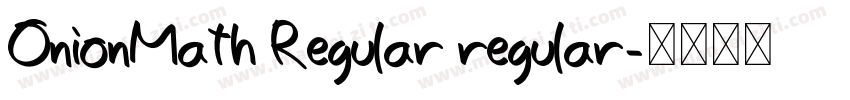 OnionMath Regular regular字体转换